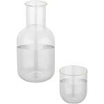 Amelie glass carafe and cup set with matt finish 1