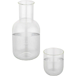 Amelie glass carafe and cup set with matt finish 2