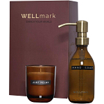 Wellmark Discovery 250 ml hand soap dispenser and 150 g scented candle set 2