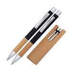 Set de scris de aluminium pix si creion cu bambus 2