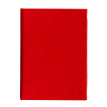 Small cardboard notebook containing sticky notes 1