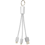 Metal 3-in-1 charging cable with keychain 3