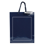 157 g/m2 laminated paper shopping bag with gusset and bottom reinforcement, string handles 3