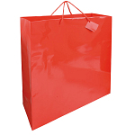 157 g/m2 laminated paper shopping bag with gusset and bottom reinforcement, string handles 3