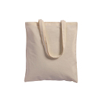 Sacosa de cumpărături din bumbac 130 g/m², mânere lungi 2