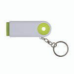 Plastic key ring with shopping trolley token and 2-led light 2