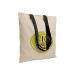 Sacosa de cumpărături din bumbac natural 135 g/m2 cu mânere lungi colorate 4