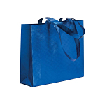 Laminated non woven thermowelded shopping bag, long handles and gusset 1