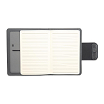 A5 organizer folder in r-pet with lock and magnetic closure that lights up 4
