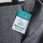 280g/m2 recycled cotton shopping bag, long handles and gussets 3
