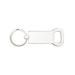Metal and bamboo keychain with bottle opener 4