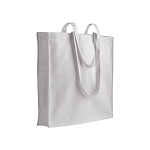 180/g m2 recycled cotton/polyester shopping bag, long handles and gusset 1
