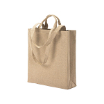 280 g/m2 recycled cotton shopping bag with gussets and doubles handles 1