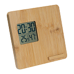 Statie Meteo din Bambus cu Incarcator Wireless 2