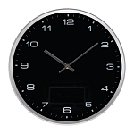 Wall clock with silver frame 1