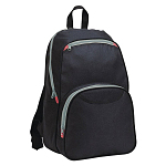 Black polyester backpack 1