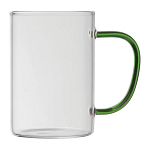 Cana din sticla cu toarta colorata, 250 ml 2