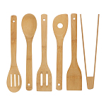 Set de tacamuri de gatit din 7 piese din bambus 3