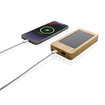 Powerbank solar Sunwick de 8.000 mAh din bambus 3