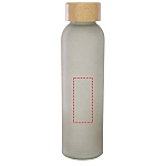 Lume 500 ml matte soda lime glass bottle with bamboo lid 4