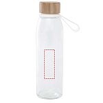 Porto 500 ml glass water bottle with silicone handle and bamboo lid 4