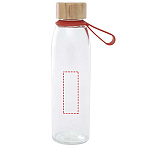 Porto 500 ml glass water bottle with silicone handle and bamboo lid 4