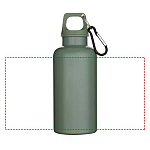 Oregon 400 ml solid colour RCS recycled plastic water bottle with carabiner 4