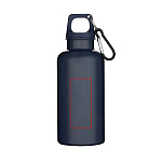 Oregon 400 ml solid colour RCS recycled plastic water bottle with carabiner 4