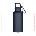 Oregon 400 ml solid colour RCS recycled plastic water bottle with carabiner 4