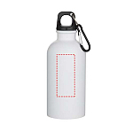 Oregon 400 ml matte RCS recycled single wall stainless steel water bottle with carabiner 4