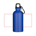 Oregon 400 ml matte RCS recycled single wall stainless steel water bottle with carabiner 4