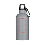 Oregon 400 ml matte RCS recycled single wall stainless steel water bottle with carabiner 4