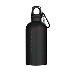 Oregon 400 ml matte RCS recycled single wall stainless steel water bottle with carabiner 4
