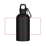 Oregon 400 ml matte RCS recycled single wall stainless steel water bottle with carabiner 4