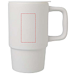 Carter 450 ml ceramic mug with plastic lid 4