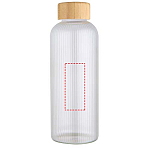 Mirage 650 ml single-walled borosilicate glass bottle with bamboo lid 4