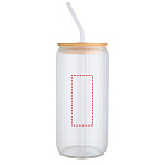 Mirage 500 ml single-walled borosilicate glass jar with bamboo lid 4