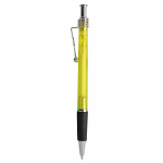 Snap pen with frosted barrel, metal wavy clip and rubberised grip 2