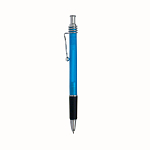 Snap pen with frosted barrel, metal wavy clip and rubberised grip 2