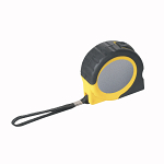 Abs 5-metre quick-release tape measure with lock button, rubber grip and belt clip 1