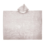 Water-resistant, transparent polyethylene emergency poncho with hood (0.02 mm thick) 1