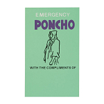 Water-resistant, transparent polyethylene emergency poncho with hood (0.02 mm thick) 3