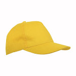 Cotton 5-panel cap with 2 mm-thick visor, embroidered eyelets and adjustable velcro strap 1