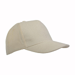 Cotton 5-panel cap with 2 mm-thick visor, embroidered eyelets and adjustable velcro strap 1
