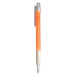 Abs plastic snap pen with rubberised grip and transparent clip 2