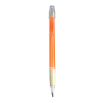 Abs plastic snap pen with rubberised grip and transparent clip 1