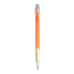 Abs plastic snap pen with rubberised grip and transparent clip 1