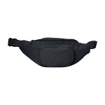 600d polyester 3-pocket waist bag with adjustable waist strap and clip closure 2