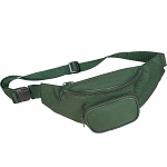 600d polyester 3-pocket waist bag with adjustable waist strap and clip closure 1