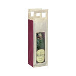 Non-woven fabric bottle bag with transparent plastic window (1 bottle) 1